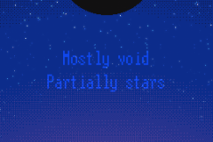 Mostly void, partially stars